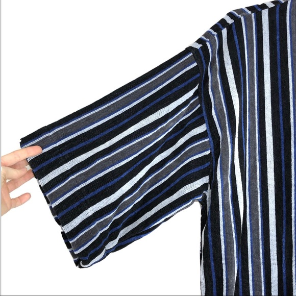 NEW Majestic Luxurious Terry striped kimono robe - Picture 3 of 7